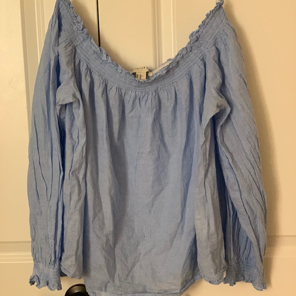 blue striped shirt